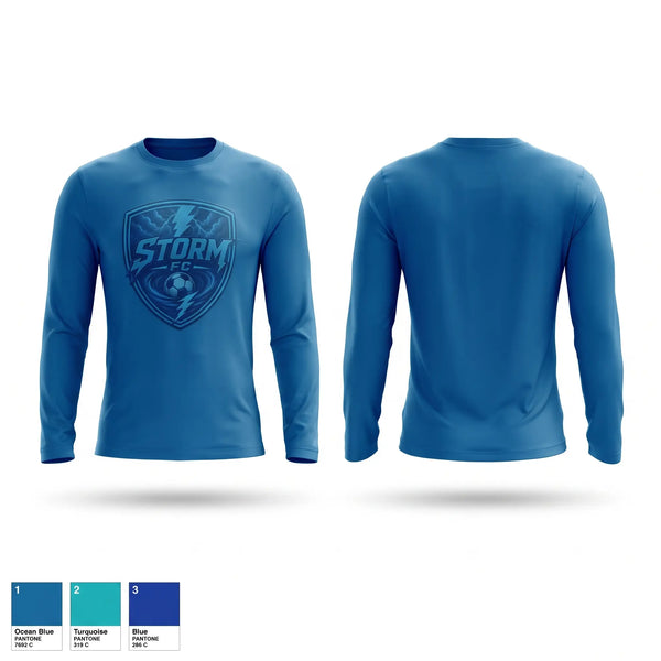 Long Sleeve Performance Shirt, Storm F.C., Men's Soccer, Teamtime, Team time, sublimation, custom sports apparel, team uniforms, spirit wear, spiritwear, sports uniforms, custom shirts, team store, custom team store, fundraiser sports, apparel fundraiser