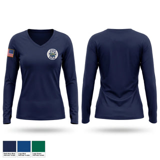 Womens Long Sleeve Vneck Shirt, Altus Police Department, Police, Teamtime, Team time, sublimation, custom sports apparel, team uniforms, spirit wear, spiritwear, sports uniforms, custom shirts, team store, custom team store, fundraiser sports, apparel fundraiser