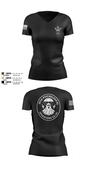 Womens Short Sleeve Vneck Shirt, 301, Army, Teamtime, Team time, sublimation, custom sports apparel, team uniforms, spirit wear, spiritwear, sports uniforms, custom shirts, team store, custom team store, fundraiser sports, apparel fundraiser