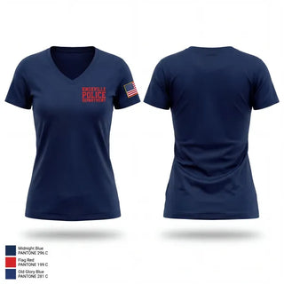 Womens Short Sleeve Vneck Shirt, Knoxville Police Department, Police, Teamtime, Team time, sublimation, custom sports apparel, team uniforms, spirit wear, spiritwear, sports uniforms, custom shirts, team store, custom team store, fundraiser sports, apparel fundraiser