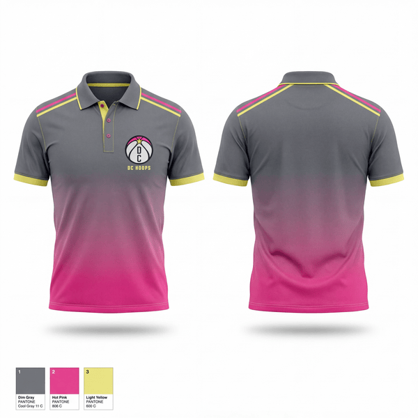 Short Sleeve Performance Polo, DC Hoops, Women's Basketball, Teamtime, Team time, sublimation, custom sports apparel, team uniforms, spirit wear, spiritwear, sports uniforms, custom shirts, team store, custom team store, fundraiser sports, apparel fundraiser