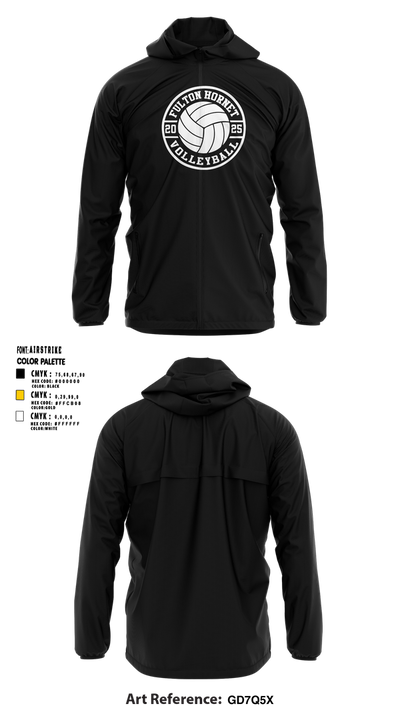 Fulton Hornets Volleyball 2109718 Windbreaker - 2