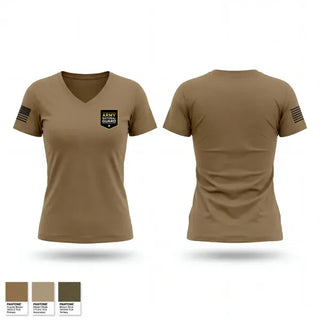 Womens Short Sleeve Vneck Shirt, 257th Military Police Company, National Guard, Teamtime, Team time, sublimation, custom sports apparel, team uniforms, spirit wear, spiritwear, sports uniforms, custom shirts, team store, custom team store, fundraiser sports, apparel fundraiser