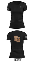 USS ralph Johnson 39410913 Women's Short Sleeve V-neck Shirt - 24
