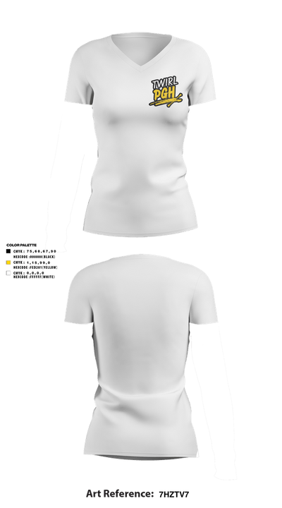 Twirl PGH 8143457 Women's Short Sleeve V-neck Shirt - 6
