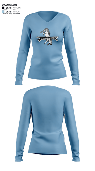 Womens Long Sleeve Vneck Shirt, Lake Region High School Cross Country, Cross Country, Teamtime, Team time, sublimation, custom sports apparel, team uniforms, spirit wear, spiritwear, sports uniforms, custom shirts, team store, custom team store, fundraiser sports, apparel fundraiser