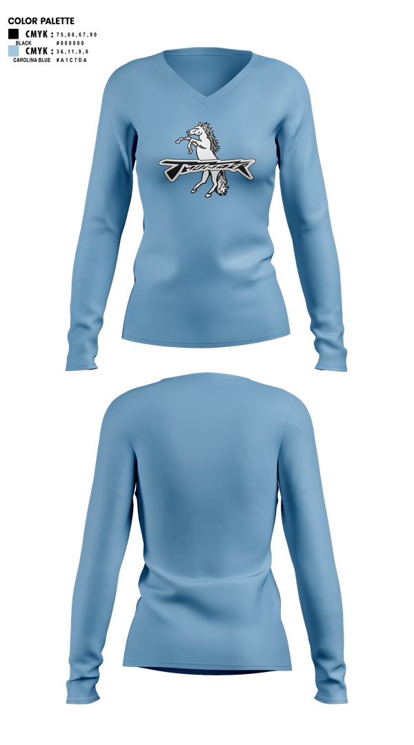 Womens Long Sleeve Vneck Shirt, Lake Region High School Cross Country, Cross Country, Teamtime, Team time, sublimation, custom sports apparel, team uniforms, spirit wear, spiritwear, sports uniforms, custom shirts, team store, custom team store, fundraiser sports, apparel fundraiser