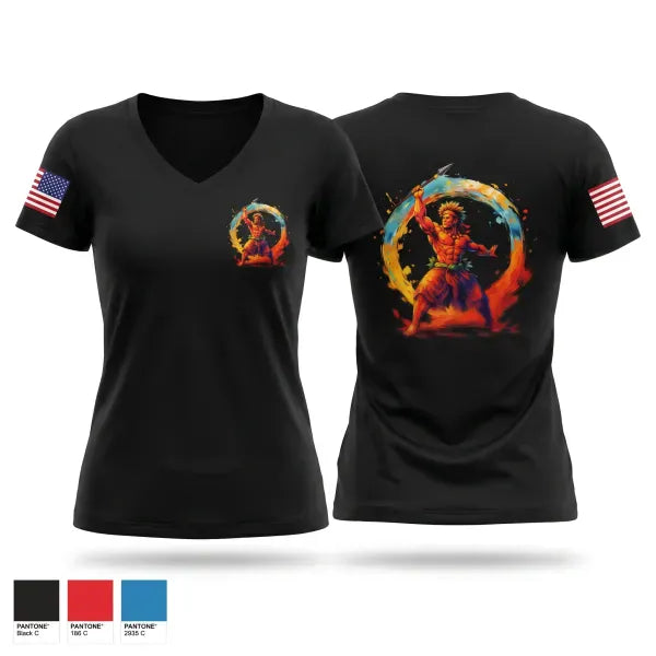 Womens Short Sleeve Vneck Shirt, 413th CSB, Army, Teamtime, Team time, sublimation, custom sports apparel, team uniforms, spirit wear, spiritwear, sports uniforms, custom shirts, team store, custom team store, fundraiser sports, apparel fundraiser