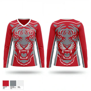 Womens Long Sleeve Vneck Shirt, Burlington Softball, Softball, Teamtime, Team time, sublimation, custom sports apparel, team uniforms, spirit wear, spiritwear, sports uniforms, custom shirts, team store, custom team store, fundraiser sports, apparel fundraiser