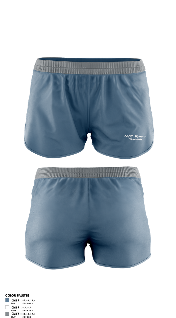 Womens Soccer Shorts, UCT Rams, Men's Soccer, Teamtime, Team time, sublimation, custom sports apparel, team uniforms, spirit wear, spiritwear, sports uniforms, custom shirts, team store, custom team store, fundraiser sports, apparel fundraiser