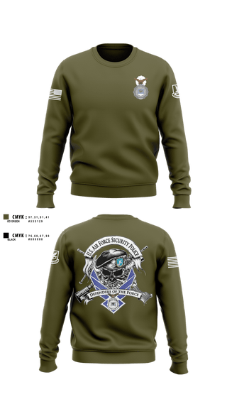 Crew Neck Sweatshirt, 101st security forces, Air Force, Teamtime, Team time, sublimation, custom sports apparel, team uniforms, spirit wear, spiritwear, sports uniforms, custom shirts, team store, custom team store, fundraiser sports, apparel fundraiser