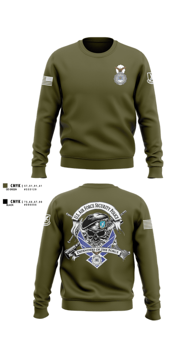 101st security forces 80957494 Crew Neck Sweatshirt - 2