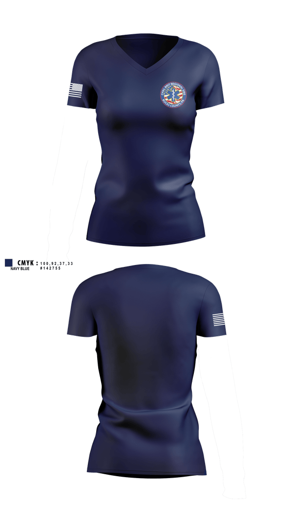 Womens Short Sleeve Vneck Shirt, Chal-Brit regional emergency services, EMS/EMT, Teamtime, Team time, sublimation, custom sports apparel, team uniforms, spirit wear, spiritwear, sports uniforms, custom shirts, team store, custom team store, fundraiser sports, apparel fundraiser