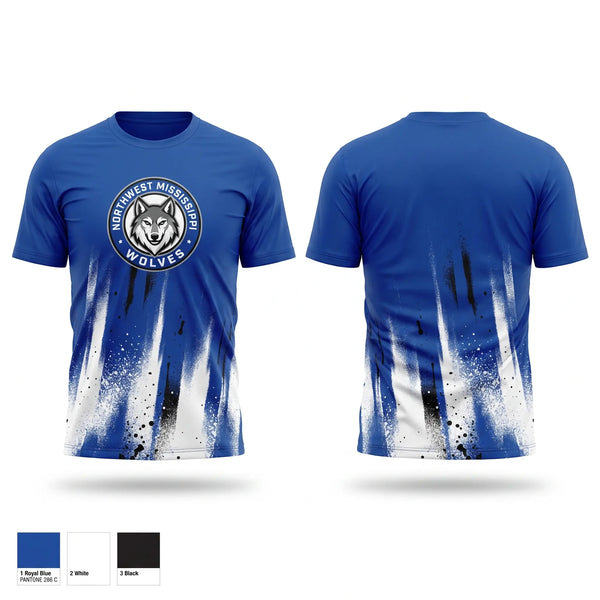 Short Sleeve Performance Shirt, Northwest Mississippi Wolves, Men's Basketball, Teamtime, Team time, sublimation, custom sports apparel, team uniforms, spirit wear, spiritwear, sports uniforms, custom shirts, team store, custom team store, fundraiser sports, apparel fundraiser