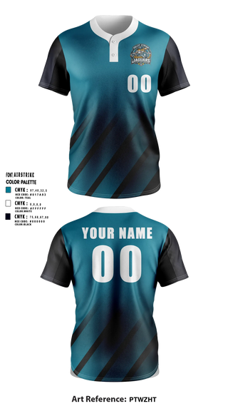 Two Button Softball Jersey, JAGUARS, Softball, Teamtime, Team time, sublimation, custom sports apparel, team uniforms, spirit wear, spiritwear, sports uniforms, custom shirts, team store, custom team store, fundraiser sports, apparel fundraiser