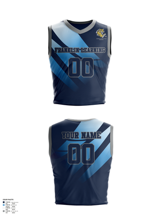Mens Basketball Jersey, Franklin Learning Center Basketball, Women's Basketball, Teamtime, Team time, sublimation, custom sports apparel, team uniforms, spirit wear, spiritwear, sports uniforms, custom shirts, team store, custom team store, fundraiser sports, apparel fundraiser