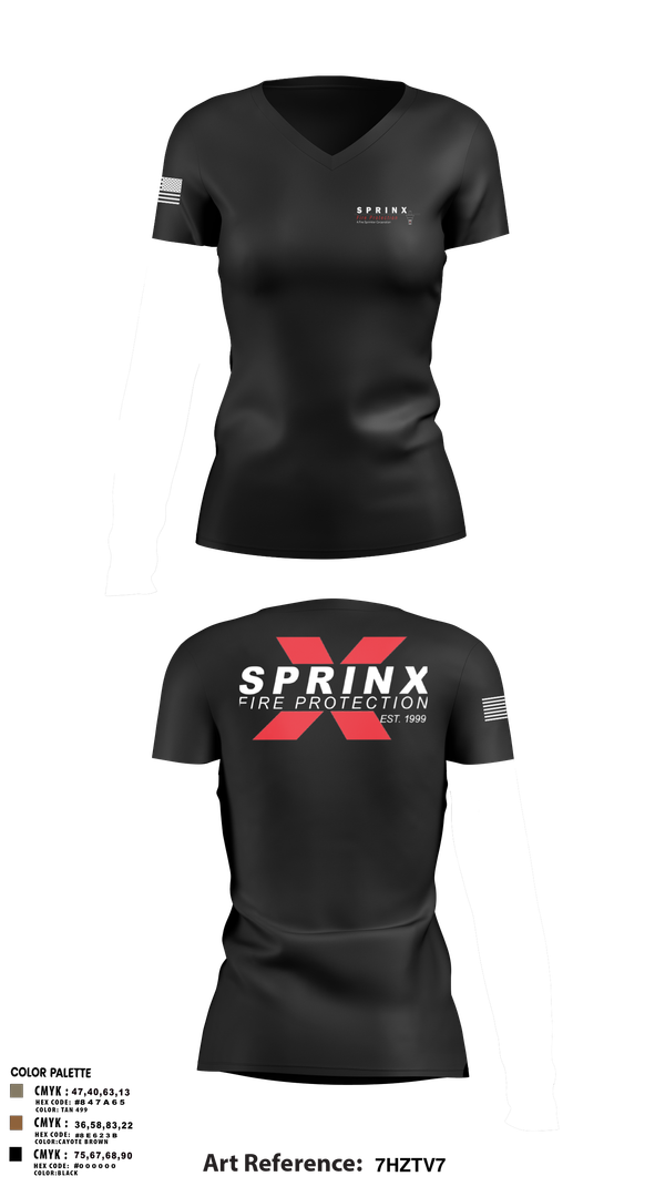 Womens Short Sleeve Vneck Shirt, SPRINX FIRE PROTECTION, , Teamtime, Team time, sublimation, custom sports apparel, team uniforms, spirit wear, spiritwear, sports uniforms, custom shirts, team store, custom team store, fundraiser sports, apparel fundraiser