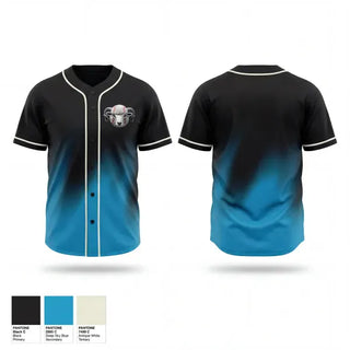Full Button Baseball Jersey, Blacksheep, Baseball, Teamtime, Team time, sublimation, custom sports apparel, team uniforms, spirit wear, spiritwear, sports uniforms, custom shirts, team store, custom team store, fundraiser sports, apparel fundraiser