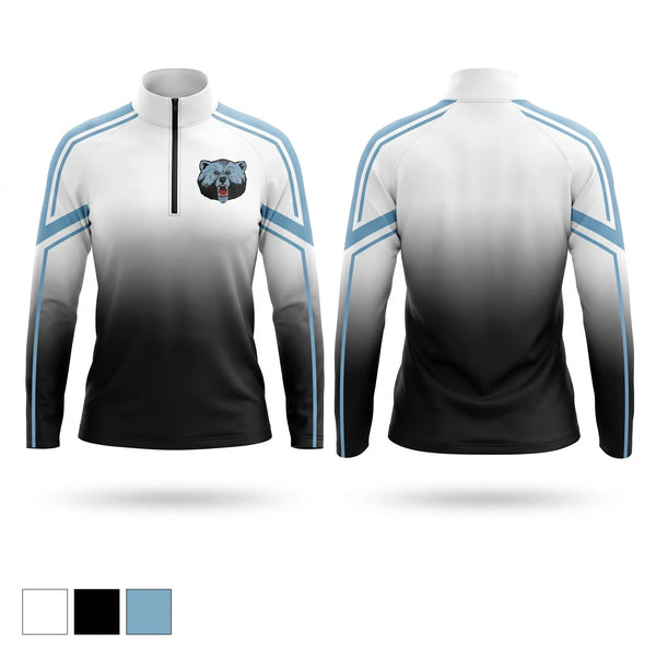 Quarter Zip Jacket, Livingstone College Blue Bears, Track & Field, Teamtime, Team time, sublimation, custom sports apparel, team uniforms, spirit wear, spiritwear, sports uniforms, custom shirts, team store, custom team store, fundraiser sports, apparel fundraiser