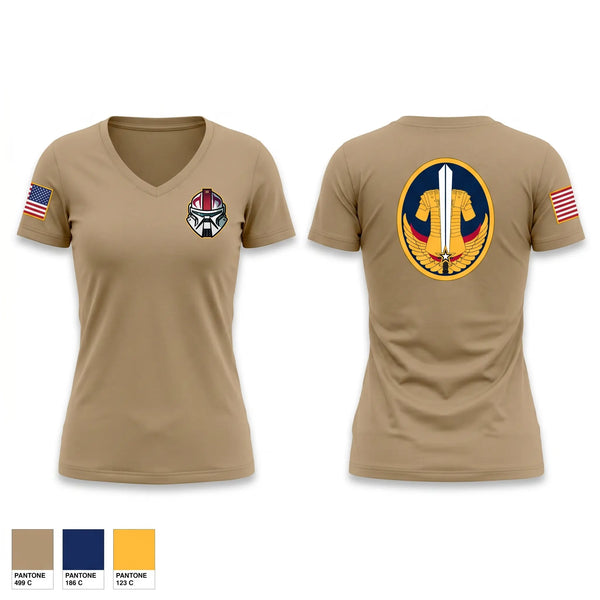 Womens Short Sleeve Vneck Shirt, Area 4, 2nd Battalion, Army Reserve Careers Group, Army, Teamtime, Team time, sublimation, custom sports apparel, team uniforms, spirit wear, spiritwear, sports uniforms, custom shirts, team store, custom team store, fundraiser sports, apparel fundraiser