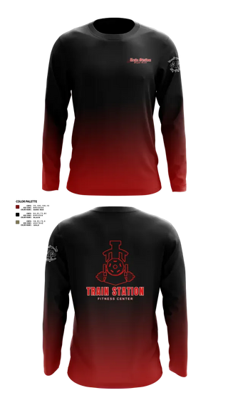 Long Sleeve Performance Shirt, Train Station Fight Club, Spirit Store, Teamtime, Team time, sublimation, custom sports apparel, team uniforms, spirit wear, spiritwear, sports uniforms, custom shirts, team store, custom team store, fundraiser sports, apparel fundraiser