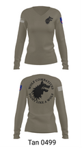 Wolf Combatives Women's Long Sleeve V-neck Shirt - 77