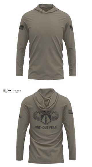 Long Sleeve Performance Shirt with hood, 4-319 AFAR, Assassin Battery, Army, Teamtime, Team time, sublimation, custom sports apparel, team uniforms, spirit wear, spiritwear, sports uniforms, custom shirts, team store, custom team store, fundraiser sports, apparel fundraiser