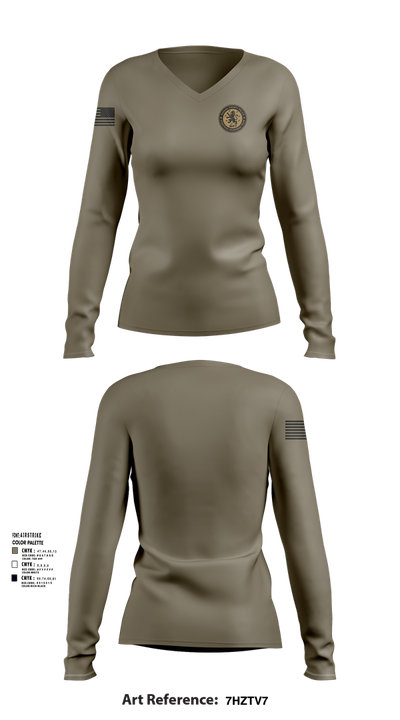 SRT 57996370 Women's Long Sleeve V-neck Shirt - 2