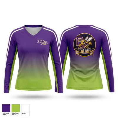 Denham Springs Women's Long Sleeve V-neck Shirt - 1