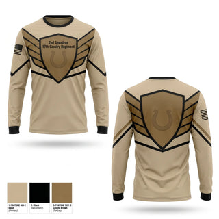 Long Sleeve Performance Shirt, 2nd Squadron 17th Cavalry Regiment, Army, Teamtime, Team time, sublimation, custom sports apparel, team uniforms, spirit wear, spiritwear, sports uniforms, custom shirts, team store, custom team store, fundraiser sports, apparel fundraiser