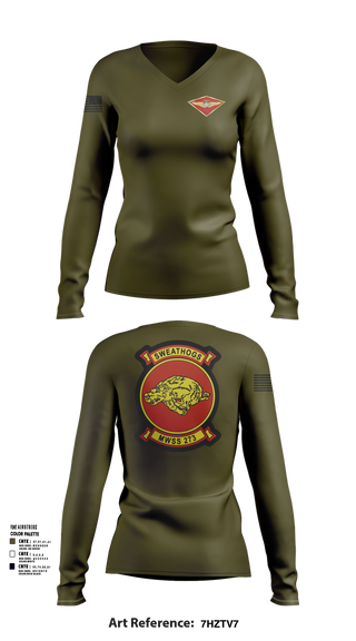 Womens Long Sleeve Vneck Shirt, MWSS-273, Marines, Teamtime, Team time, sublimation, custom sports apparel, team uniforms, spirit wear, spiritwear, sports uniforms, custom shirts, team store, custom team store, fundraiser sports, apparel fundraiser