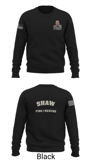 Crew Neck Sweatshirt, Shaw Fire/Rescue, Fire Department, Teamtime, Team time, sublimation, custom sports apparel, team uniforms, spirit wear, spiritwear, sports uniforms, custom shirts, team store, custom team store, fundraiser sports, apparel fundraiser