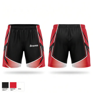 Womens Shorts, Braves, Men's Soccer, Teamtime, Team time, sublimation, custom sports apparel, team uniforms, spirit wear, spiritwear, sports uniforms, custom shirts, team store, custom team store, fundraiser sports, apparel fundraiser