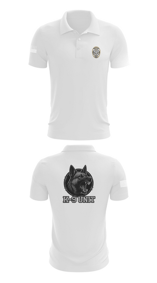 Short Sleeve Performance Polo, Farmersville Police K9 Unit, Police, Teamtime, Team time, sublimation, custom sports apparel, team uniforms, spirit wear, spiritwear, sports uniforms, custom shirts, team store, custom team store, fundraiser sports, apparel fundraiser