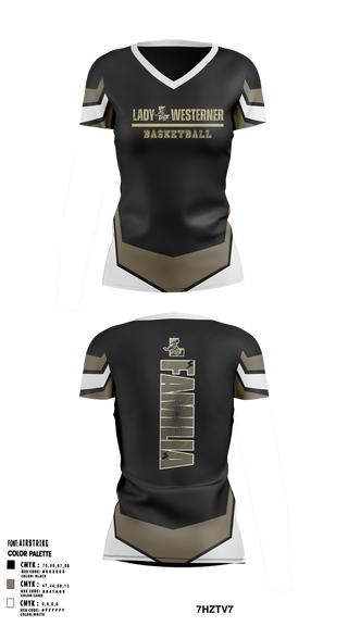 Womens Short Sleeve Vneck Shirt, Lubbock High Lady Westerners, Women's Basketball, Teamtime, Team time, sublimation, custom sports apparel, team uniforms, spirit wear, spiritwear, sports uniforms, custom shirts, team store, custom team store, fundraiser sports, apparel fundraiser