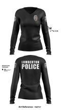 LUMBERTON POLICE 73149623 Women's Long Sleeve V-neck Shirt - 103