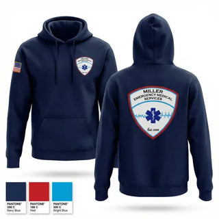 Hoodie, Miller EMS, EMS/EMT, Teamtime, Team time, sublimation, custom sports apparel, team uniforms, spirit wear, spiritwear, sports uniforms, custom shirts, team store, custom team store, fundraiser sports, apparel fundraiser