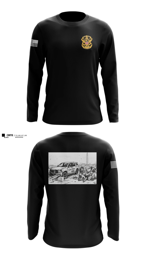 Long Sleeve Performance Shirt, Crime Patrol Unit, Police, Teamtime, Team time, sublimation, custom sports apparel, team uniforms, spirit wear, spiritwear, sports uniforms, custom shirts, team store, custom team store, fundraiser sports, apparel fundraiser