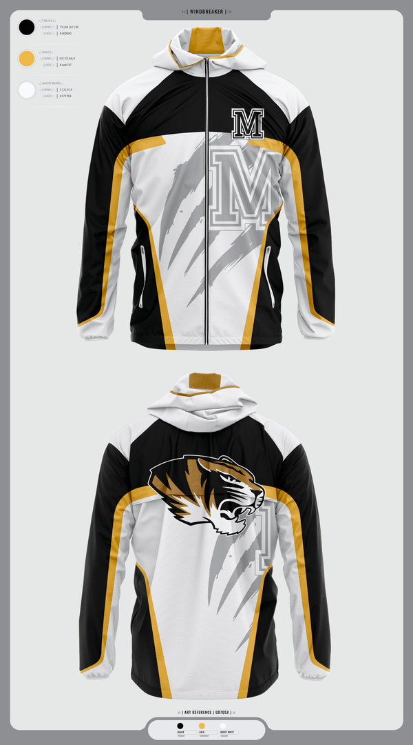 Windbreaker, Marceline Tigers, , Teamtime, Team time, sublimation, custom sports apparel, team uniforms, spirit wear, spiritwear, sports uniforms, custom shirts, team store, custom team store, fundraiser sports, apparel fundraiser