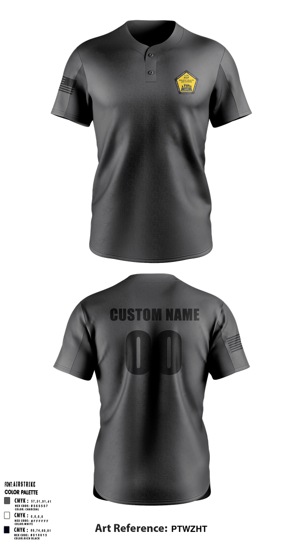 Two Button Baseball Jersey, AR-MEDCOM, Army, Teamtime, Team time, sublimation, custom sports apparel, team uniforms, spirit wear, spiritwear, sports uniforms, custom shirts, team store, custom team store, fundraiser sports, apparel fundraiser