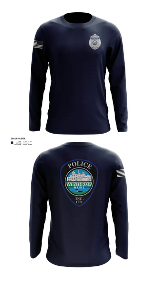 Long Sleeve Performance Shirt, Winthrop Police Department, Police, Teamtime, Team time, sublimation, custom sports apparel, team uniforms, spirit wear, spiritwear, sports uniforms, custom shirts, team store, custom team store, fundraiser sports, apparel fundraiser
