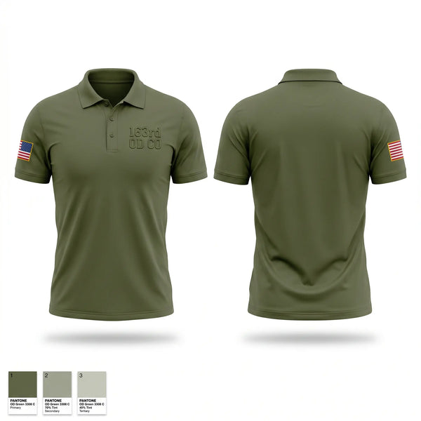 Short Sleeve Performance Polo, 163rd OD. CO., Army, Teamtime, Team time, sublimation, custom sports apparel, team uniforms, spirit wear, spiritwear, sports uniforms, custom shirts, team store, custom team store, fundraiser sports, apparel fundraiser