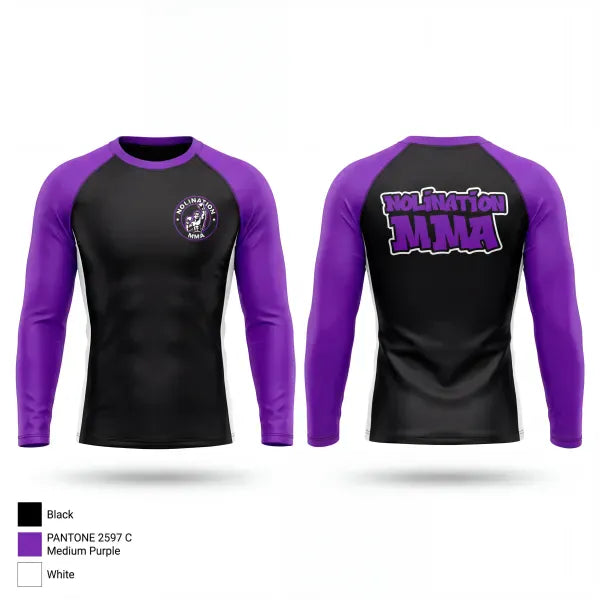 Long Sleeve Rash Guard Shirt, NOLINATION MMA, , Teamtime, Team time, sublimation, custom sports apparel, team uniforms, spirit wear, spiritwear, sports uniforms, custom shirts, team store, custom team store, fundraiser sports, apparel fundraiser