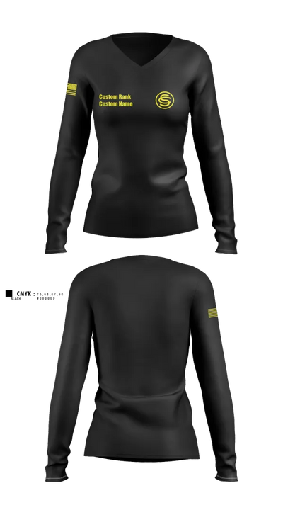 NEMESIS 50691767 Women's Long Sleeve V-neck Shirt - 101