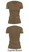 Marine Det. Fort Gregg-Adams Bravo Company 18643837 Women's Short Sleeve V-neck Shirt - 8