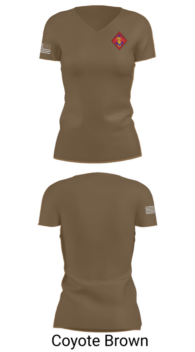Marine Det. Fort Gregg-Adams Bravo Company 18643837 Women's Short Sleeve V-neck Shirt - 8