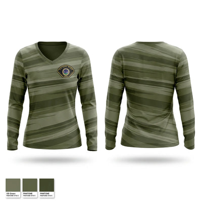 BIG COAL RIVER CRIME WATCH Women's Long Sleeve V-neck Shirt - 1