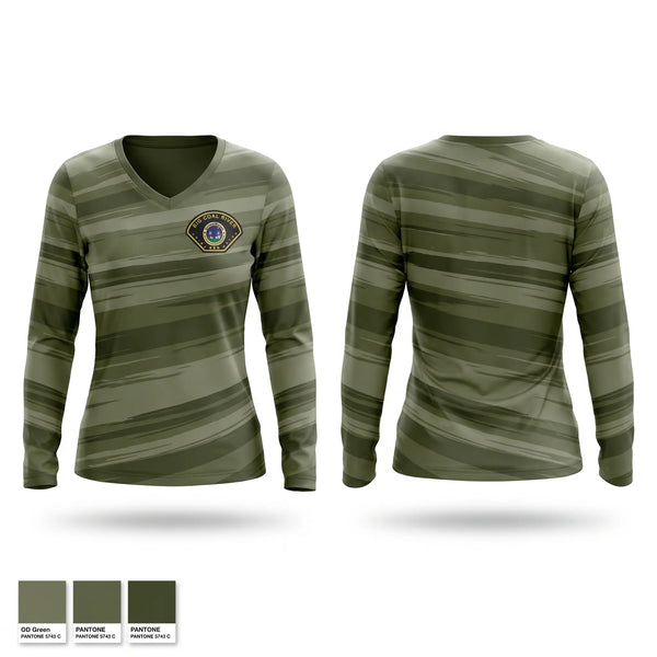 Womens Long Sleeve Vneck Shirt, BIG COAL RIVER CRIME WATCH, , Teamtime, Team time, sublimation, custom sports apparel, team uniforms, spirit wear, spiritwear, sports uniforms, custom shirts, team store, custom team store, fundraiser sports, apparel fundraiser