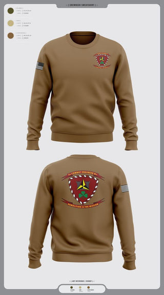 Crew Neck Sweatshirt, 3d Combat Engineer Battalion, , Teamtime, Team time, sublimation, custom sports apparel, team uniforms, spirit wear, spiritwear, sports uniforms, custom shirts, team store, custom team store, fundraiser sports, apparel fundraiser