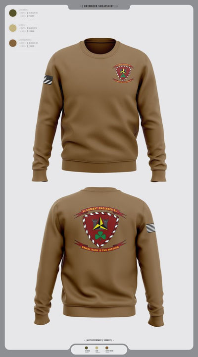 3d Combat Engineer Battalion 88033751 Crew Neck Sweatshirt - 3